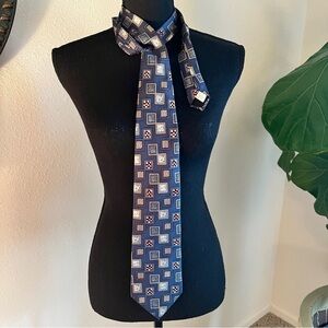 Oscar de la Renta Men’s Couture Collection Vintage 100% Silk Geometric Tie USA